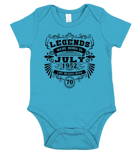 Funny Sayings for 50th Birthday July 1952 Vintage Short Sleeve Baby One-Piece
