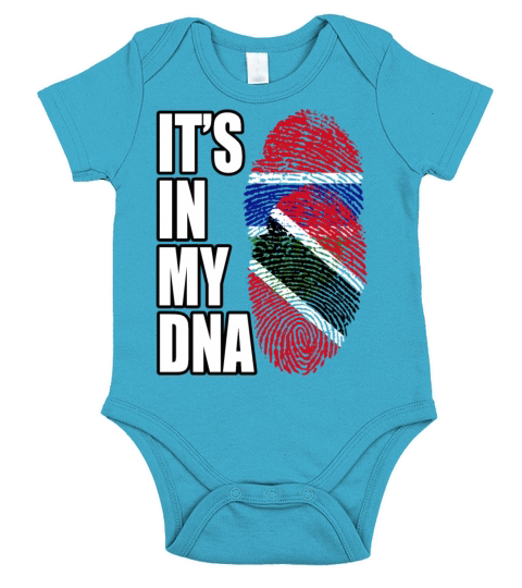 Gambian And Trinidad Tobago Mix Heritage DNA Flag Short Sleeve Baby One-Piece