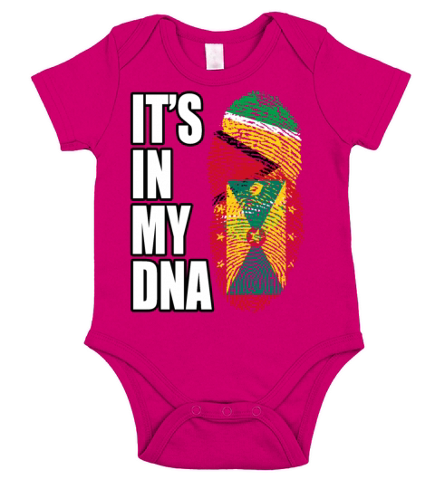 Guyanese And Grenadian Mix Heritage DNA Flag Short Sleeve Baby One-Piece