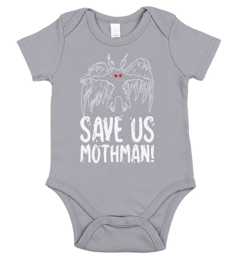 Halloween Mothman Mythical Line Art Beast Monster Short Sleeve Baby One-Piece