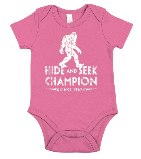 Hide &amp;amp;amp; Seek Champion 1967 Shirt Funny Bigfoot Sasquatch Gift Short Sleeve Baby One-Piece