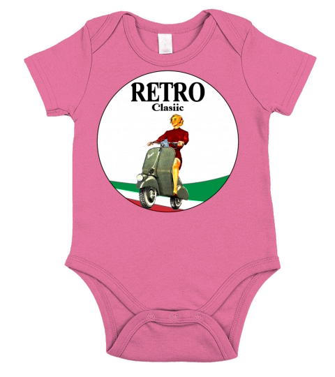 ITALIA VESPA SCOOTER T SHIRT Short Sleeve Baby One-Piece
