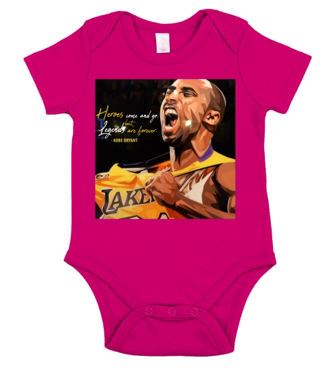 Kobe Bryant Heros come and go but legends are forever Short Sleeve Baby One-Piece