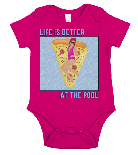 Life is Better At The Pool Short Sleeve Baby One-Piece