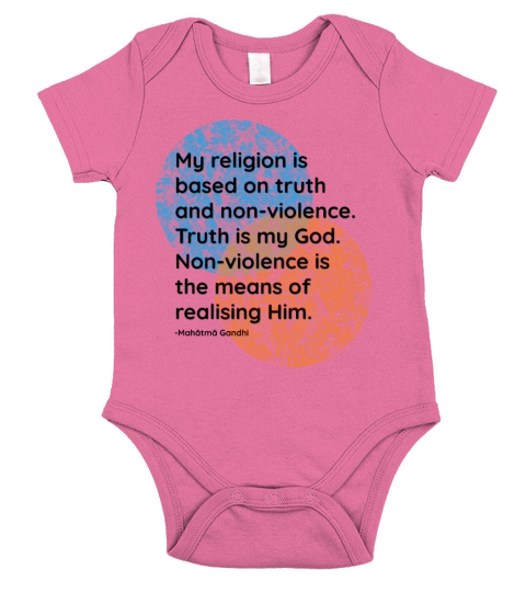 Mahatma Gandhi Religion Quotes Short Sleeve Baby One-Piece