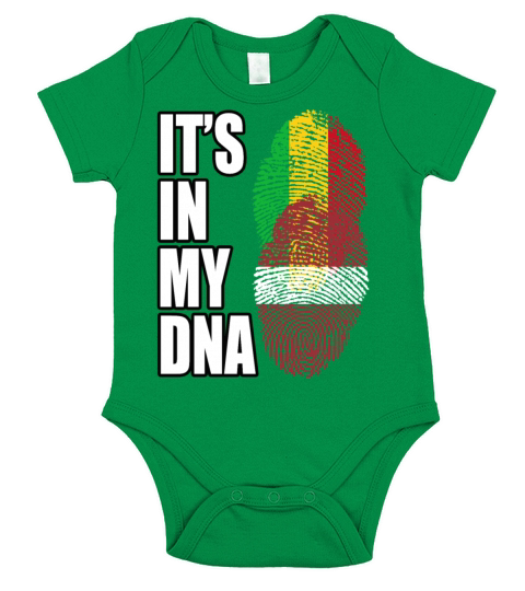 Malian And Latvian Mix Heritage DNA Flag Short Sleeve Baby One-Piece