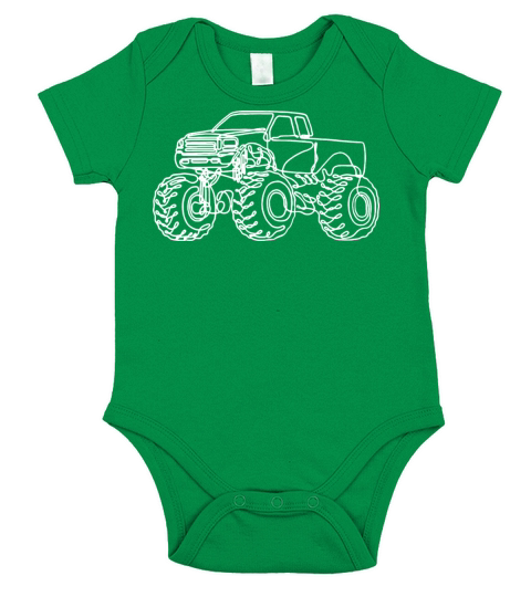 Monster Truck Short Sleeve Baby One-Piece