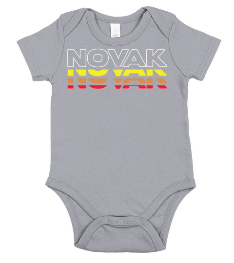 Novak First Name Funny Vintage Sunset Novak Short Sleeve Baby One-Piece