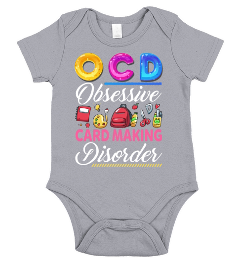 OCD Obsessive Card Making Disorder Funny Sarcastic Short Sleeve Baby One-Piece