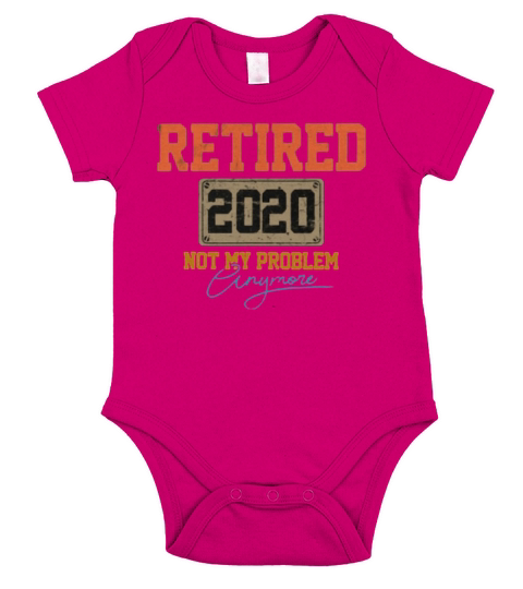 Retired 2020 not my problem anymore vintage Short Sleeve Baby One-Piece