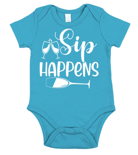 Sip Happens Short Sleeve Baby One-Piece