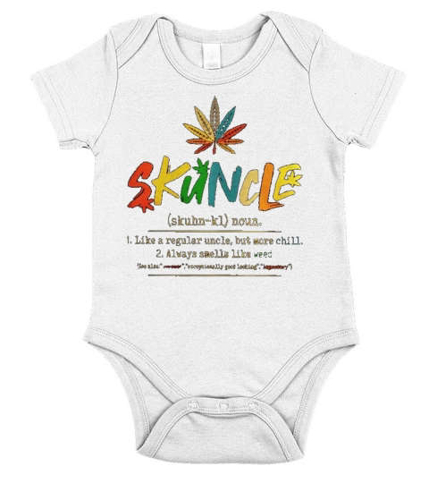 Skuncle Like A Regular Uncle But More Chill Colorful Short Sleeve Baby One-Piece