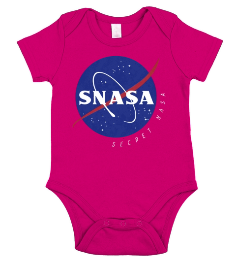 Snasa Secret Nasa - Logo Short Sleeve Baby One-Piece