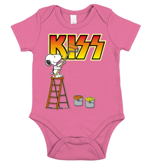 Snoopy paint Kiss Short Sleeve Baby One-Piece