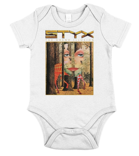 Styx Band  The Grand Illusion Tshirt Short Sleeve Baby One-Piece