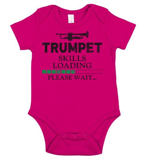 Trumpet Player Vintage Trumpet Short Sleeve Baby One-Piece