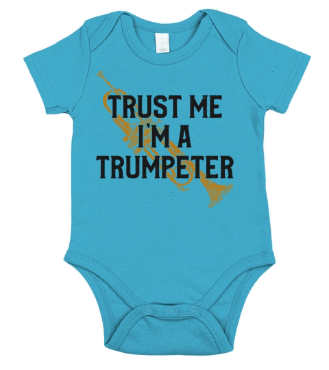 Trumpet Player Vintage Trust Me Short Sleeve Baby One-Piece