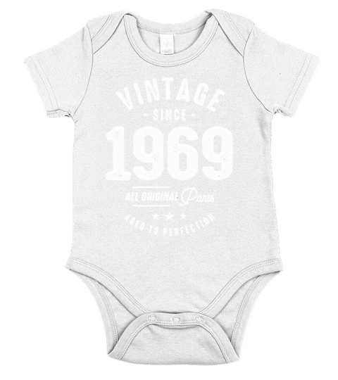 Vintage Since 1969 - 53rd Birthday Retro Classic Short Sleeve Baby One-Piece