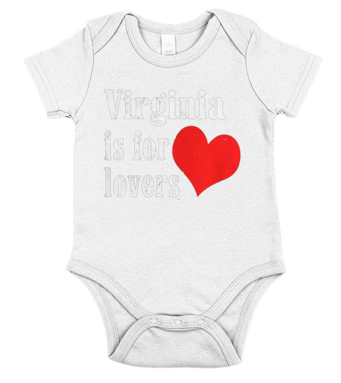 Virginia Is For The Lovers T-shirt Loving State For Couple Short Sleeve Baby One-Piece