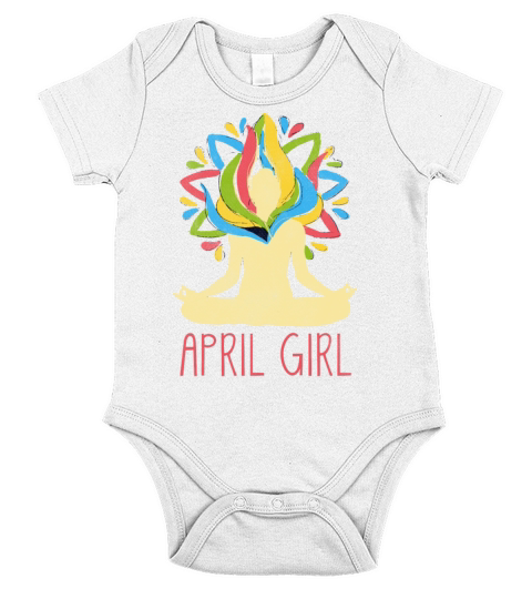 Yoga Mandala Meditation Birth Born Month April Short Sleeve Baby One-Piece