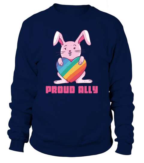 Ally Rainbow Rabbit Cute Gay Pride LGBT Pride Sweatshirt Unisex