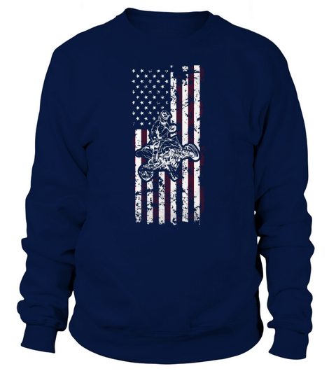 American Flag Cool ATV Four Wheeler Quad Bike T-Shirt Gift Sweatshirt Unisex