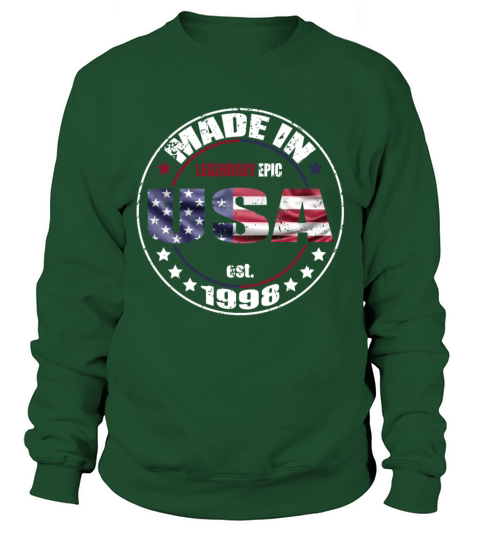 Birthday Saying Born USA 1998 Sweatshirt Unisex