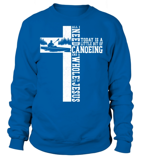 Canoe Canoeing Jesus Cross Vintage Sweatshirt Unisex