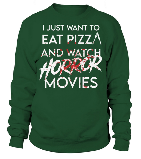 Funny Horror Movie Fan Halloween Pizza Sweatshirt Unisex