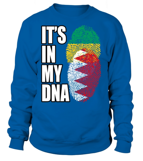 Gambian And Bahraini Mix Heritage DNA Flag Sweatshirt Unisex