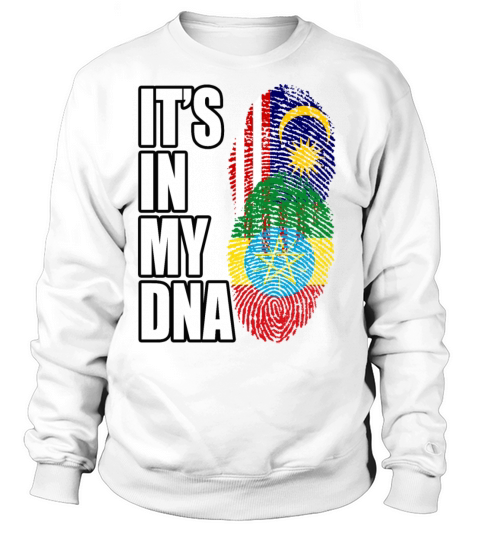 Malaysian And Ethiopian Mix Heritage DNA Flag Sweatshirt Unisex