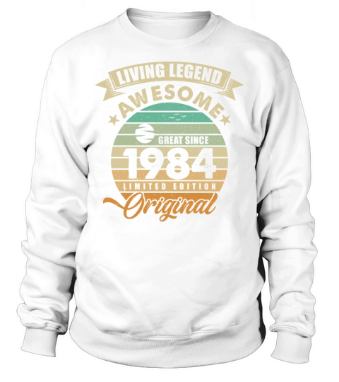 Vintaga 1984 Birthday Sweatshirt Unisex