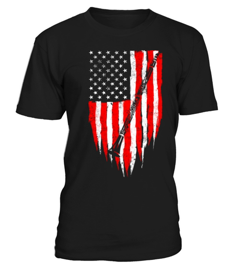 American Flag Clarinet Vintage Music Musician USA T-Shirt Unisex