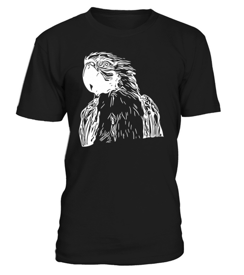 Cockatoo Portrait Vintage Bird Drawing T-Shirt Unisex