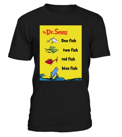 Dr. Seuss One Fish Two Fish Book Cover T-shirt T-Shirt Unisex