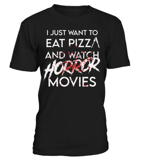 Funny Horror Movie Fan Halloween Pizza T-Shirt Unisex