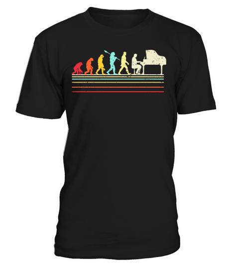 Funny Piano Shirt Retro Vintage Evolution Of Man T-Shirt Unisex