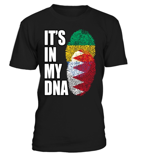 Gambian And Bahraini Mix Heritage DNA Flag T-Shirt Unisex