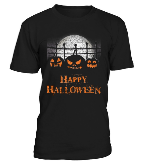 Happy Halloween Pumpkins On A Full Moon T-Shirt Unisex