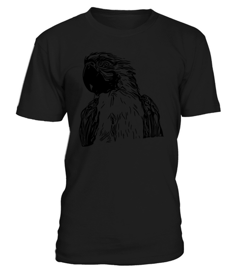 Parrot Portrait Vintage Bird Drawing T-Shirt Unisex