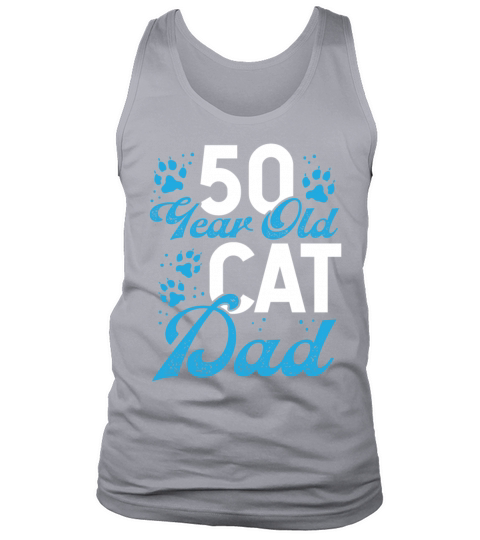 50 Year Old Cat Dad Paw Cat Father 50th Birthday Tank Top Unisex