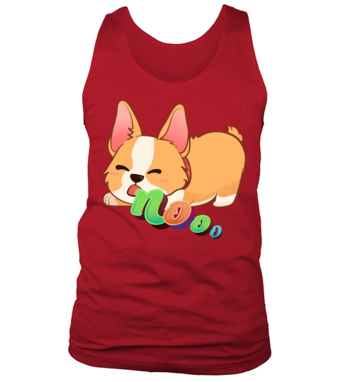 Angry Corgi Dog Shouting Nooo Tank Top Unisex
