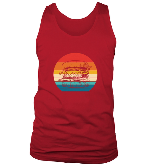 Burger Retro Vintage Tank Top Unisex