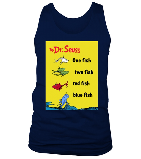 Dr. Seuss One Fish Two Fish Book Cover T-shirt Tank Top Unisex