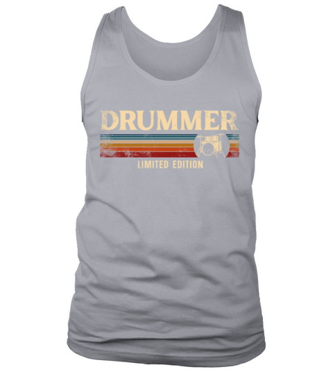 Drummer Drum Set Vintage Retro Tank Top Unisex