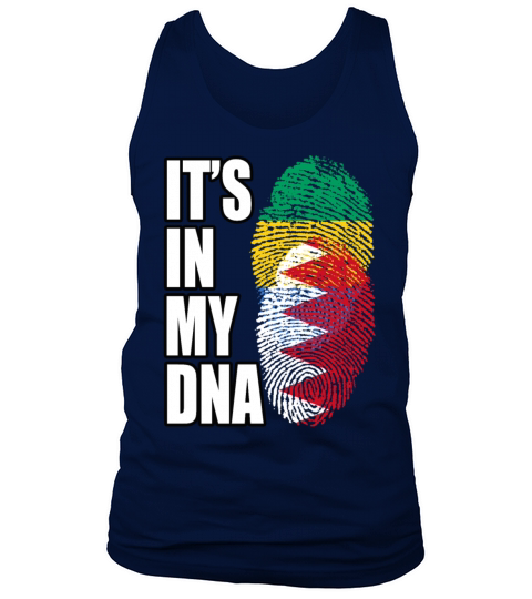 Gambian And Bahraini Mix Heritage DNA Flag Tank Top Unisex