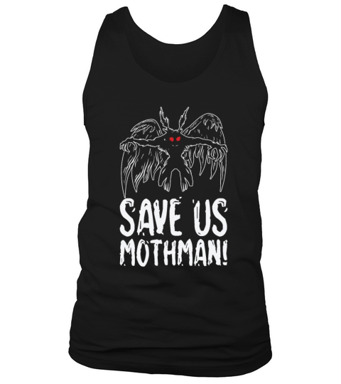 Halloween Mothman Mythical Line Art Beast Monster Tank Top Unisex