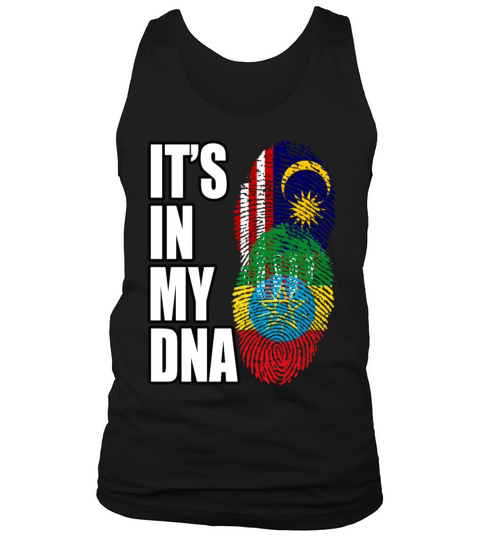 Malaysian And Ethiopian Mix Heritage DNA Flag Tank Top Unisex