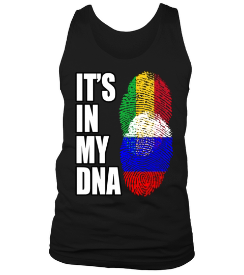 Malian And Russian Mix Heritage DNA Flag Tank Top Unisex