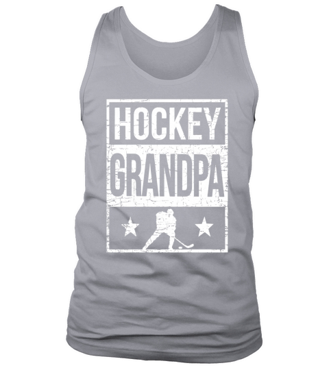 Mens Hockey Grandpa Shirt: Proud Grandpa Ice Hockey Player Gift Tank Top Unisex